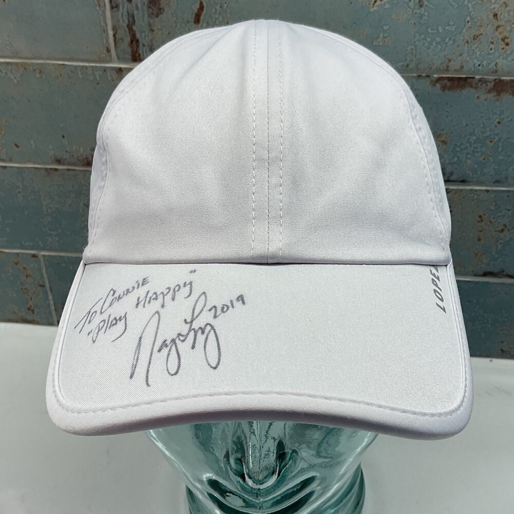 Lopez Brand Nancy Lopez Womens Golf Hat Autographed by Nancy Lopez 2019 White